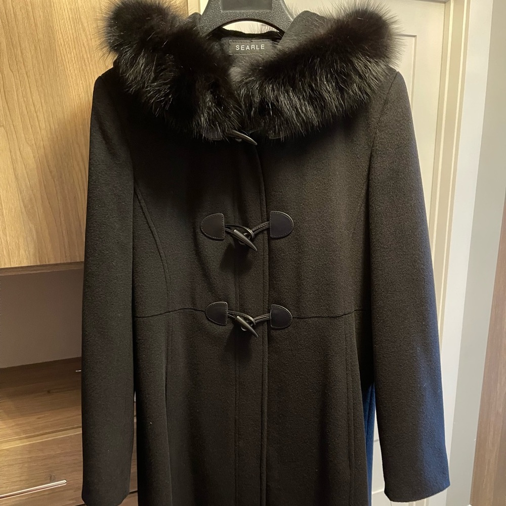 Searle Women’s coat fox fur, with tags, never worn!